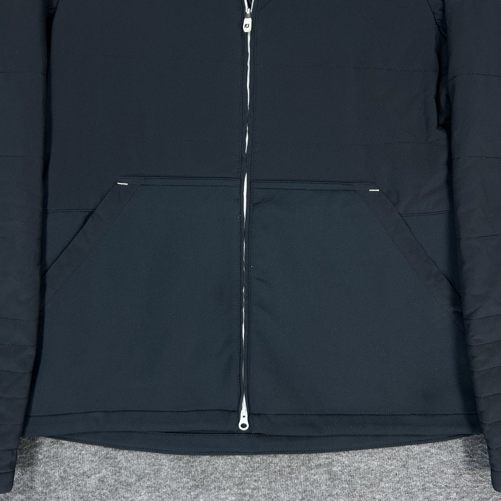 FootJoy Quiltted Jacket Mens S Black Full Zip Golf FJ Ansley Golf Club - Picture 5 of 11